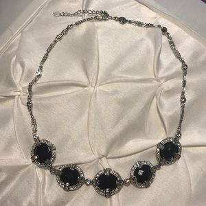 Costume diamond and black necklace. Gorgeous!